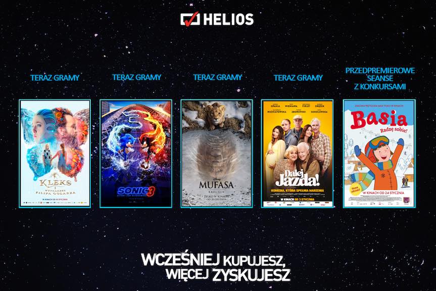Filmowe emocje na wielkim ekranie  - moc nowości w kinach Helios