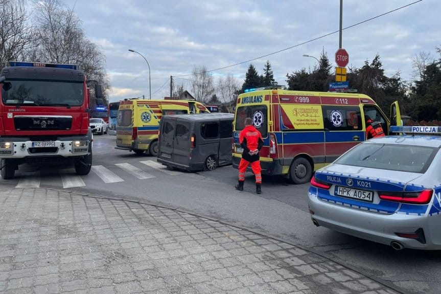 Popołudniowy wypadek na ul. Paderewskiego w Rzeszowie