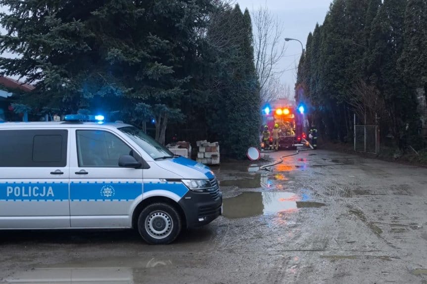 Pożar hali magazynowej na ul. Siemieńskiego