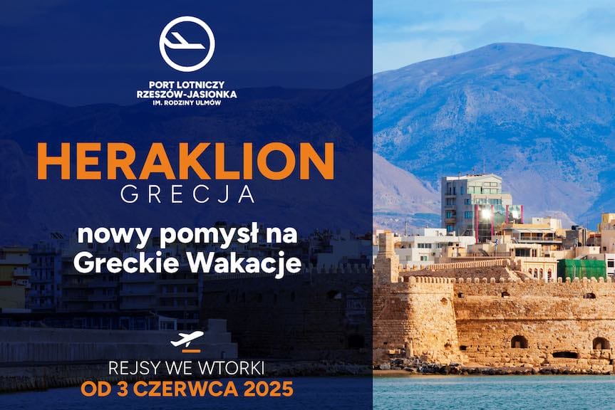 Nowe połączenie Rzeszów-Heraklion ze SkyUp