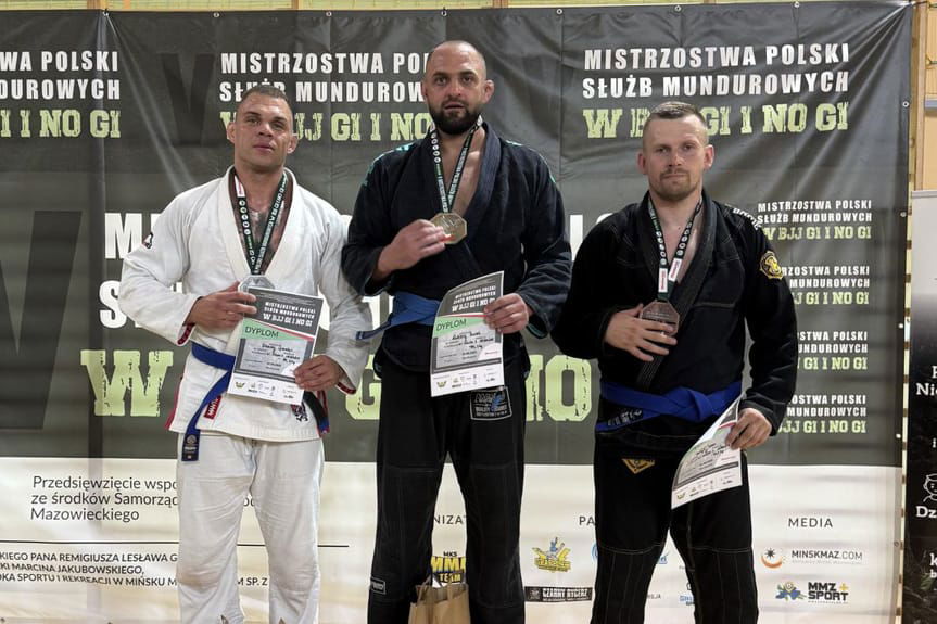 Damian Grendys na podium