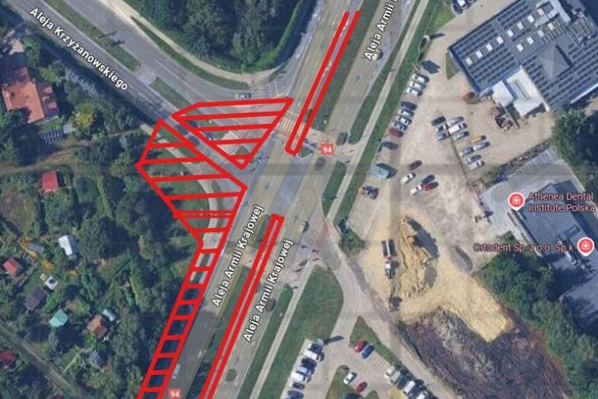 Rzeszów. Od środy zmiana organizacji ruchu na al. Armii Krajowej