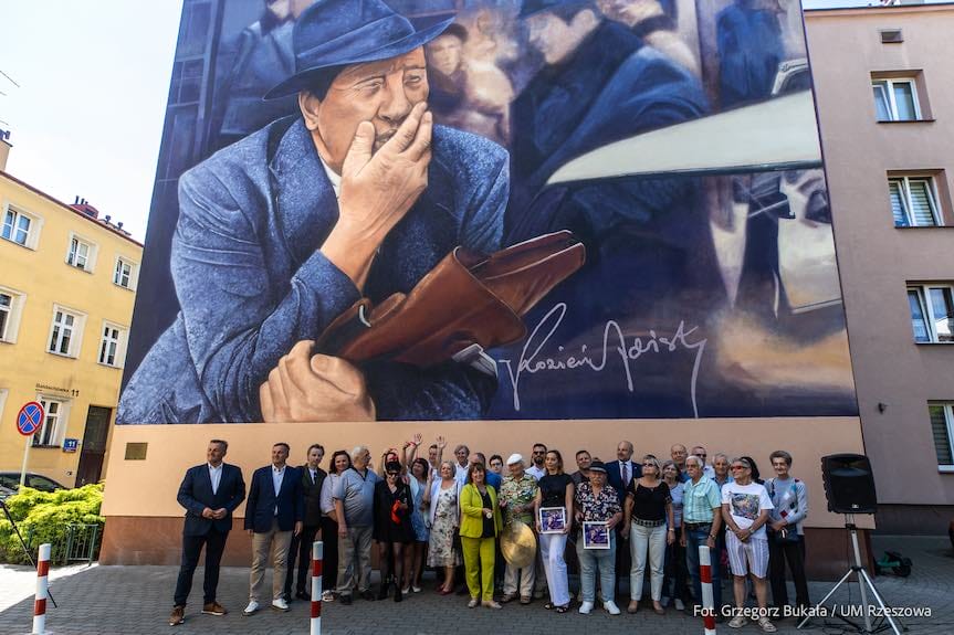 Odsłonięcie muralu Zdzisława Kozienia w Rzeszowie