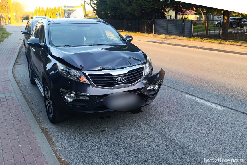 Kolizja przed przejściem dla pieszych