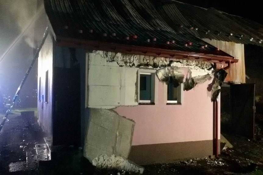 Słonne - pożar domu