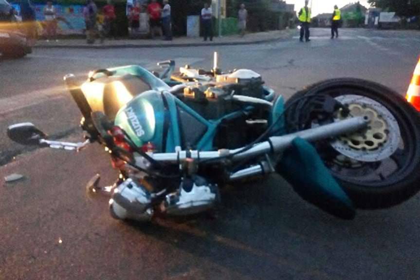 Poszkodowany motocyklista po wypadku w Lubaczowie