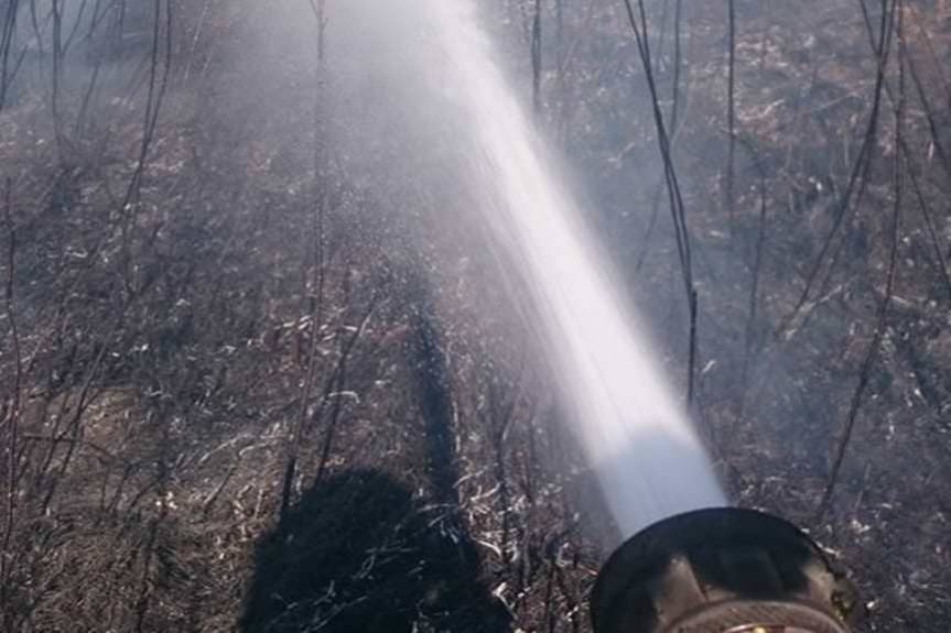 Duży pożar traw w Rudnej Wielkiej 
