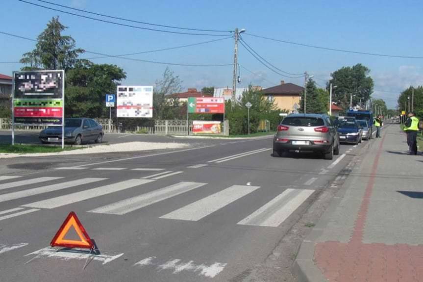 Potrącenie 15 letniej rowerzystki