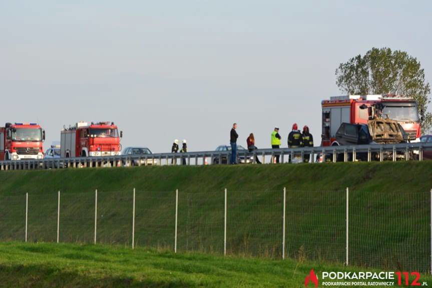 Pożar samochodu na A4
