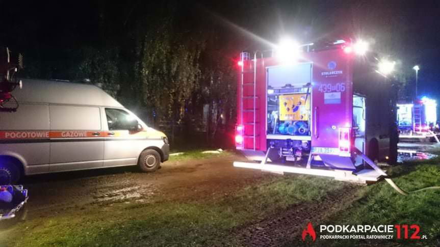 Pożar domku letniskowego