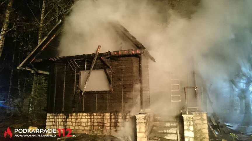 Pożar domku letniskowego