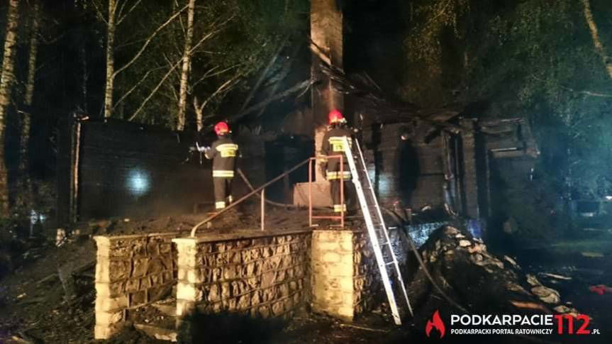 Pożar domku letniskowego