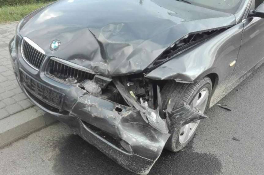 Zderzenie Bmw z Fiatem