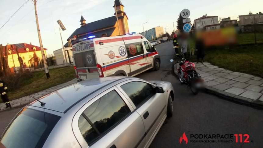 Wypadek z udziałem motocykla