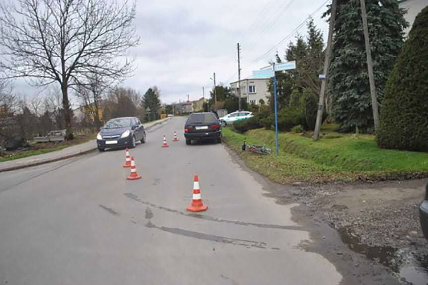 wypadek rowerzysty