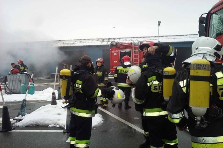 Pożar strzelnicy LOK