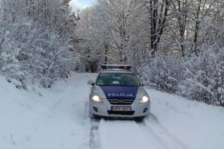 Trudne warunki drogowe przyczyną kilku kolizji w powiecie leskim