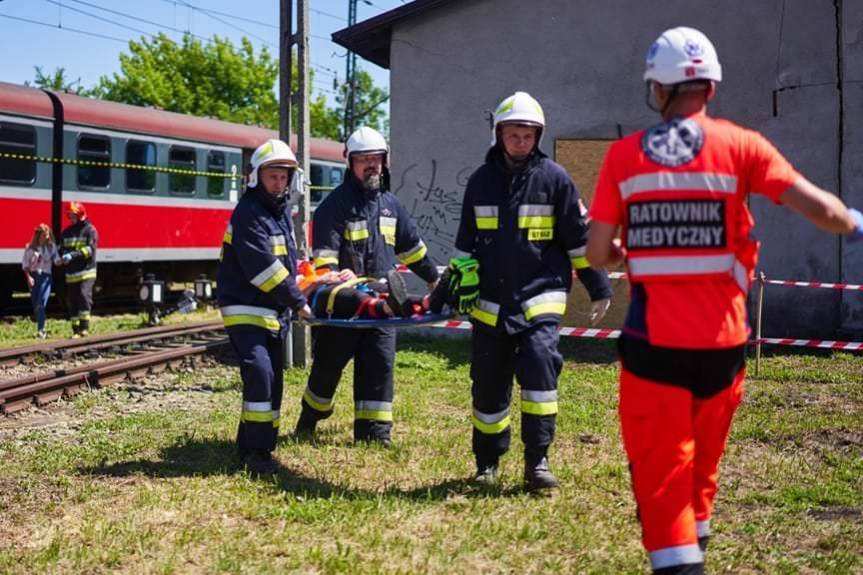 Zderzenie pociągu z autobusem- ćwiczenia