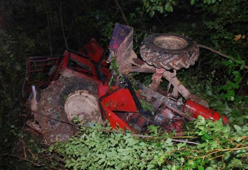 Poważny wypadek w lesie