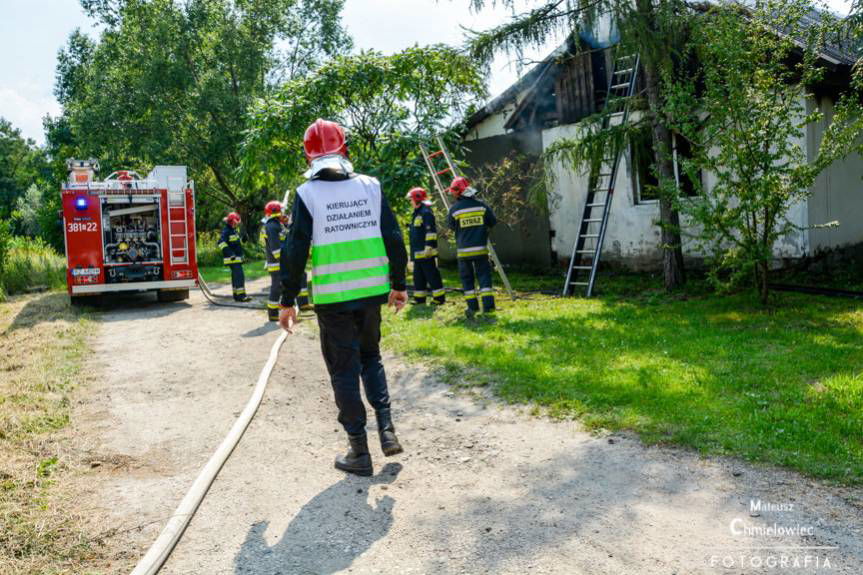Pożar poddasza w Suchorzowie 