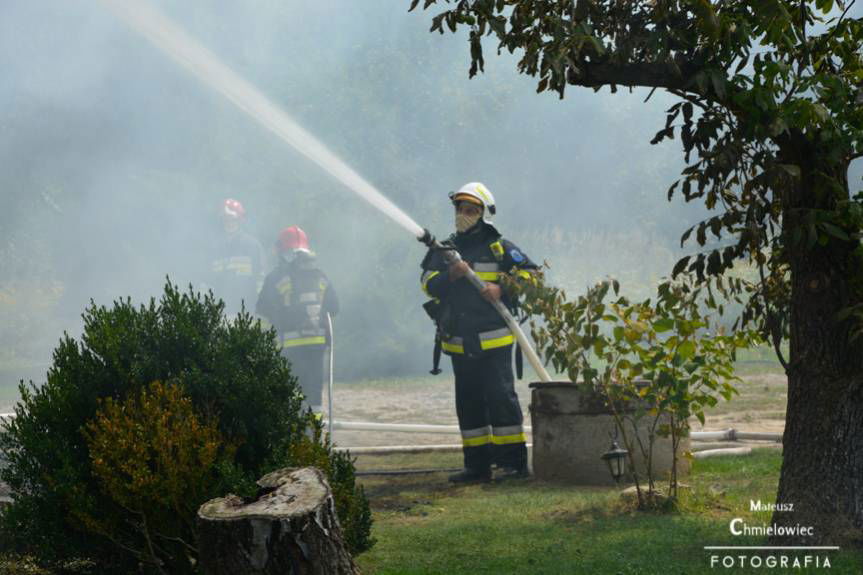 Pożar poddasza w Suchorzowie 