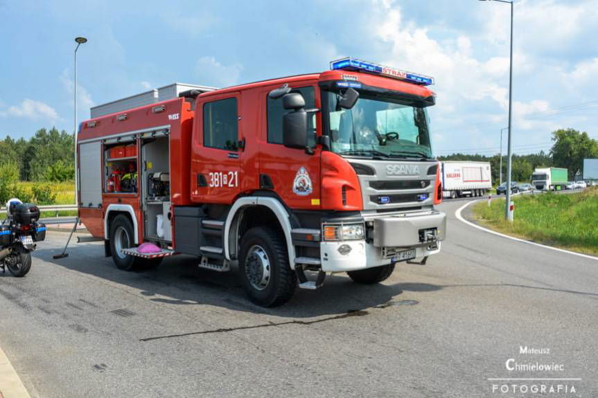 Rozlana substancjia na DK nr 9 