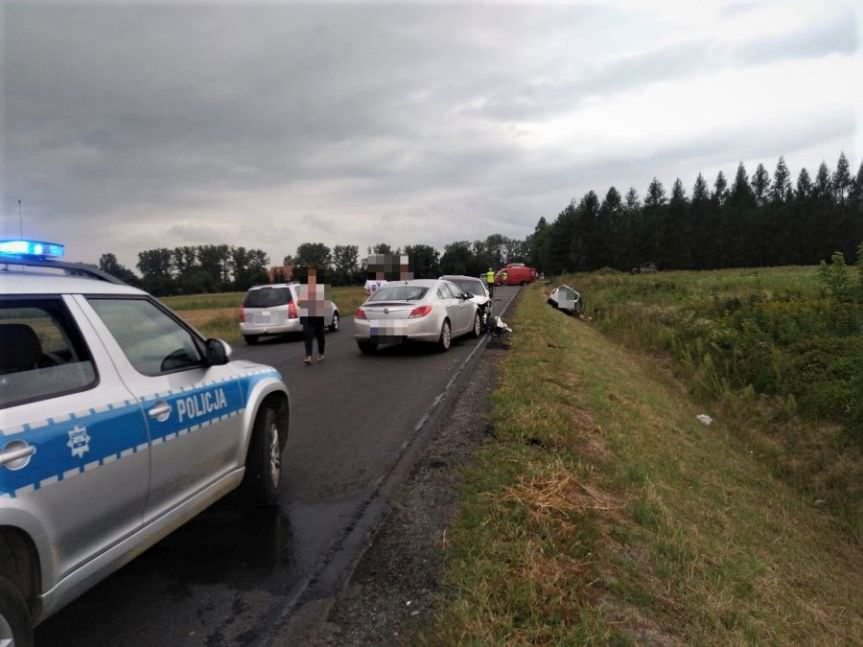 Zderzenie czterech pojazdów w Sieniawie