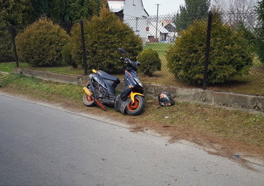 Moderówka. Zdarzenie drogowe z udziałem motorowerzysty