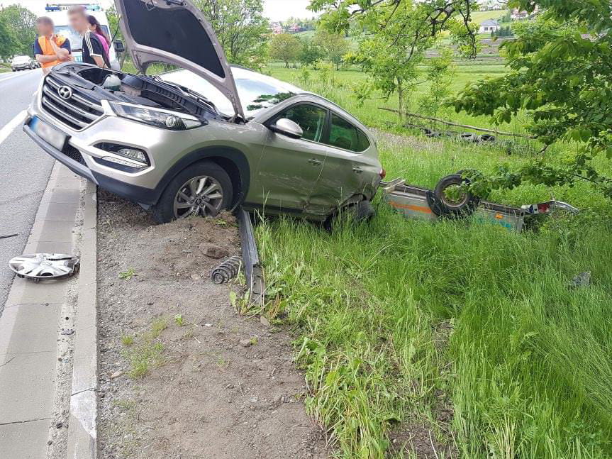 Zderzenie Nissana i Hyundaia w Krośnie