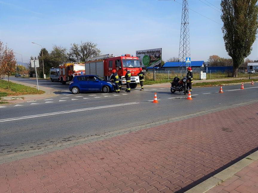 Krosno. Kolizja z udziałem samochodu nauki jazdy