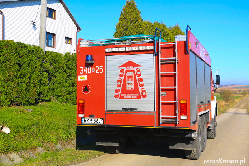 Pożar w kotłowni w domu mieszkalnym