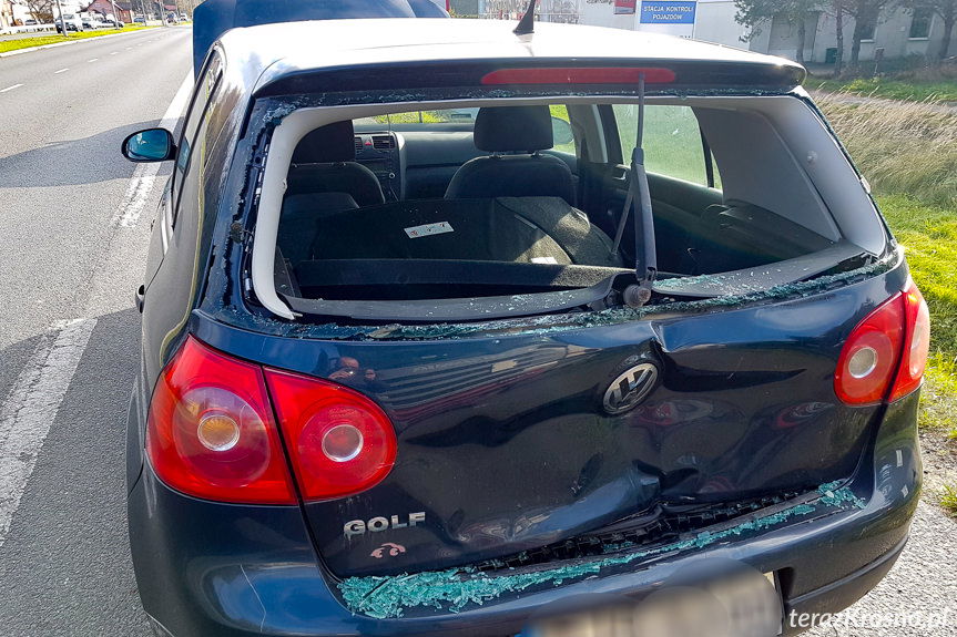 Kolizja w Krośnie na DK 28