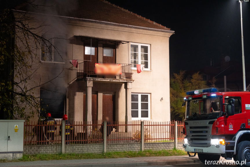 Krosno. Pożar domu
