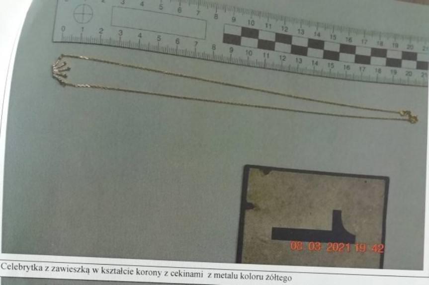 Sprawca kradzieży złotych łańcuszków w rękach policji