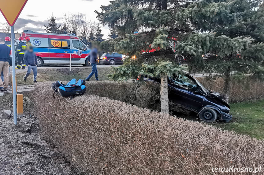 Rogi. Zasnęła za kierownicą