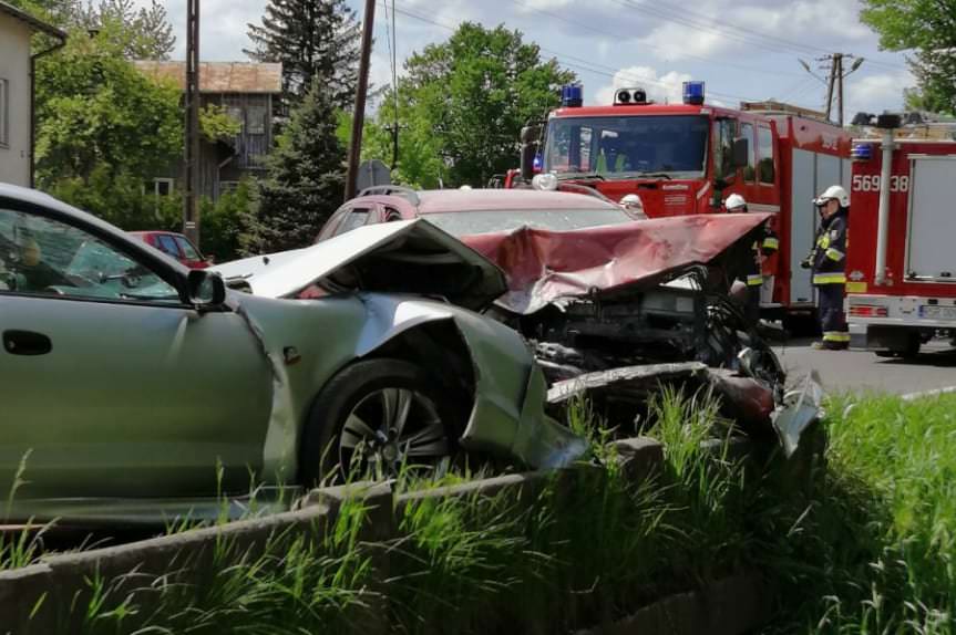 Zderzenie czterech samochodów w Twierdzy