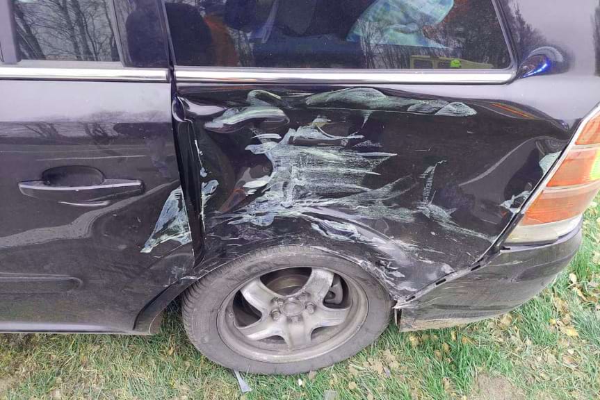 Zderzenie dwóch samochodów w Majdanie Sieniawskim