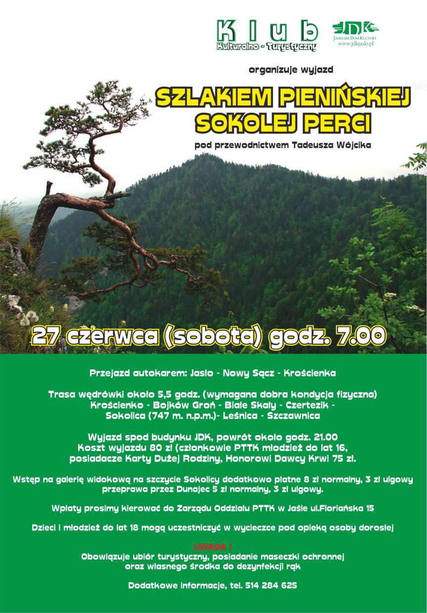 Wycieczka szlakiem Sokolej Perci w Pieninach