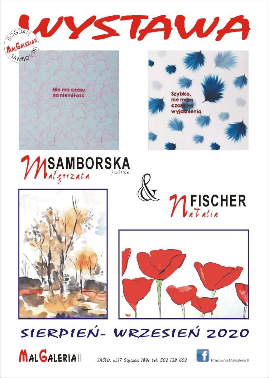 MalGaleria II w Jaśle. Wystawa prac Natalii Fischer i Małgorzaty Samborskiej juniorki