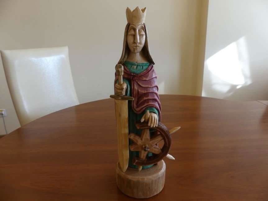 Powiat jasielski. Statuetka Świętej Katarzyny dla starosty