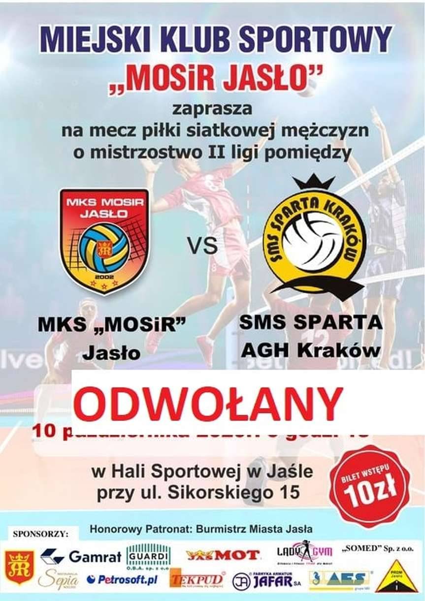 Siatkówka. II liga mężczyzn. Mecz w Jaśle odwołany