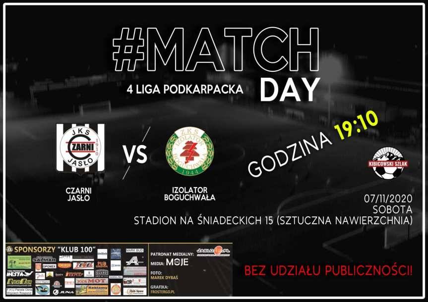 Piłka nożna. IV liga podkarpacka. Czarni - Izolator Boguchwała przy światłach na sztucznej nawierzchni