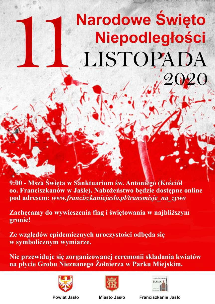 Jasło. Symboliczne obchody Narodowego Święta Niepodległości