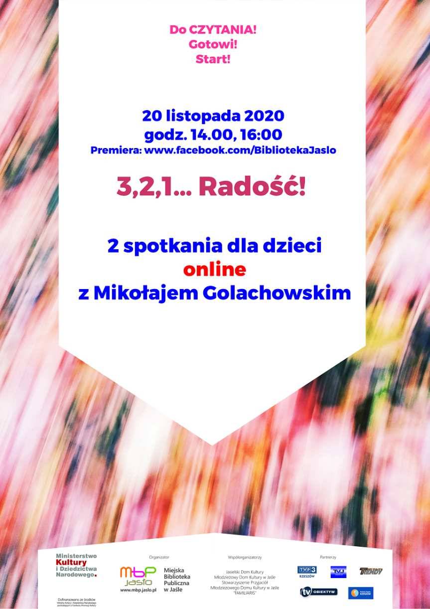 Miejska Biblioteka Publiczna w Jaśle zaprasza na spotkania online z Mikołajem Golachowskim 