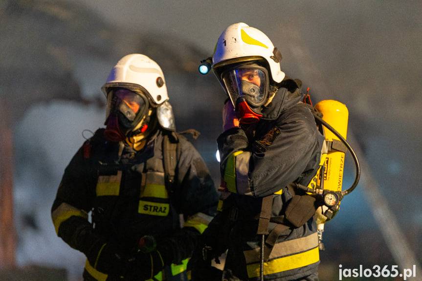 Pożar drewnianego domu w Krempnej