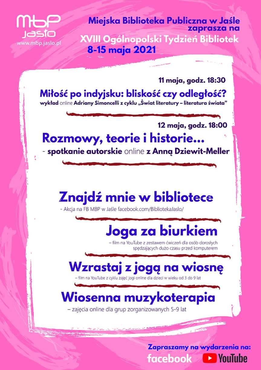 "Znajdziesz mnie w bibliotece" czyli Ogólnopolski Tydzień Bibliotek w jasielskiej MBP