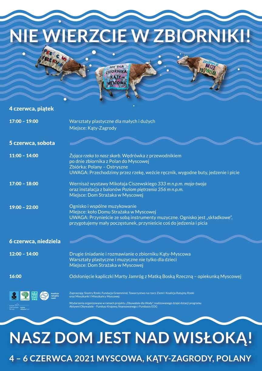 Artystyczny protest Sióstr Rzek przeciw budowie zapory w Myscowej