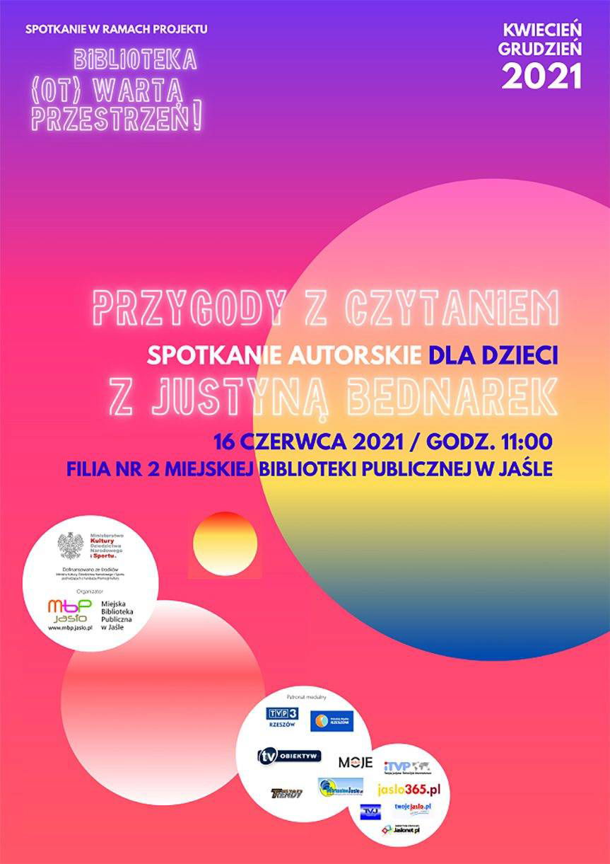 Przygody z czytaniem - spotkanie autorskie z Justyną Bednarek