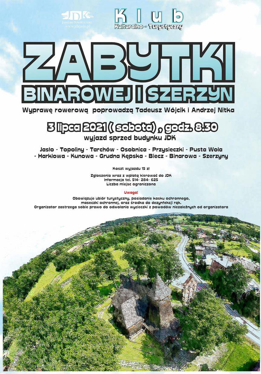 KK-T JDK zaprasza na wycieczkę rowerową: Zabytki Binarowej i Szerzyn