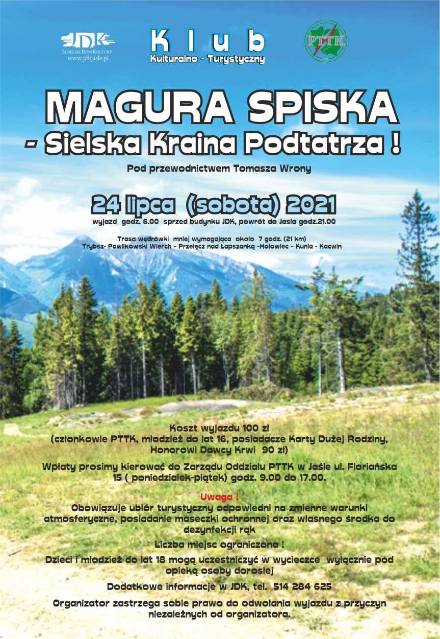 KK-T JDK i PTTK Jasło organizują wycieczkę na Magurę Spiską